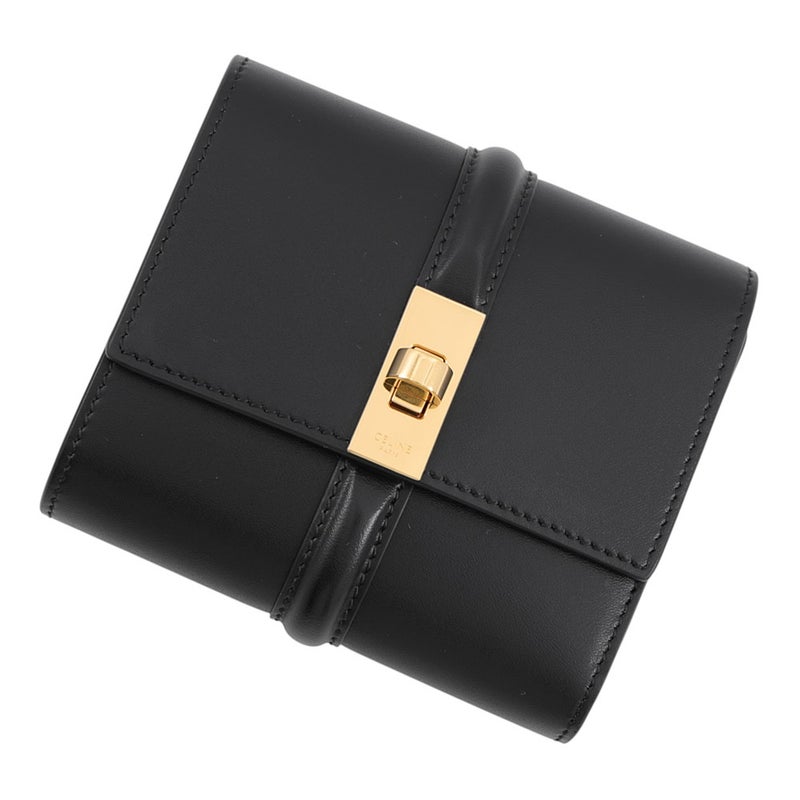 セリーヌ 三つ折り財布 16 スモール トリフォールド ウォレット 10F523 CELINE 財布 黒