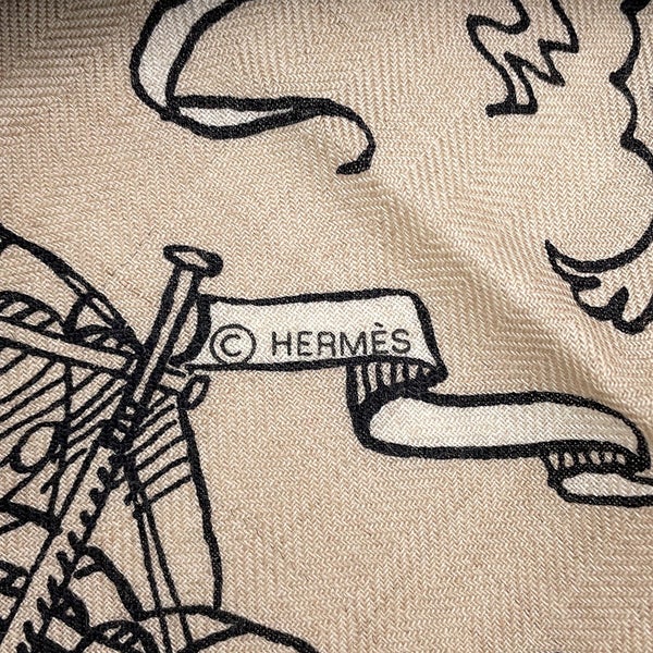 エルメス ストール カレ140 カレジェアン 船乗りのタトゥー・バンダナ TATOUAGES MARINS BANDANA カシミヤ シルク 2024年春夏