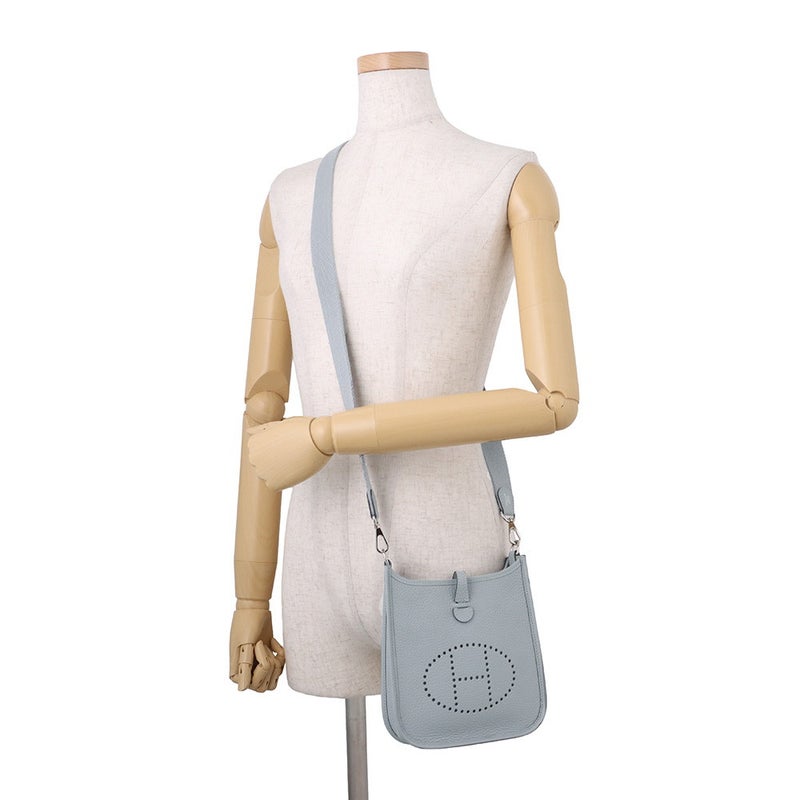 エルメス ショルダーバッグ エブリンTPM 111cm アマゾン グリパンタン/シルバー金具 トリヨンクレマンス K刻印 HERMES Evelyne