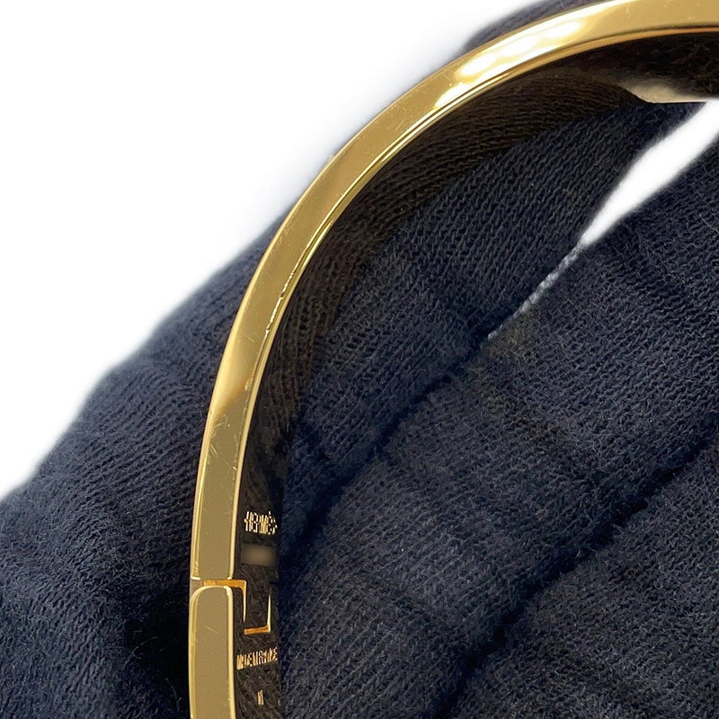 エルメス ブレスレット クリックHH ブラック/ゴールド金具 HERMES バングル アクセサリー 黒