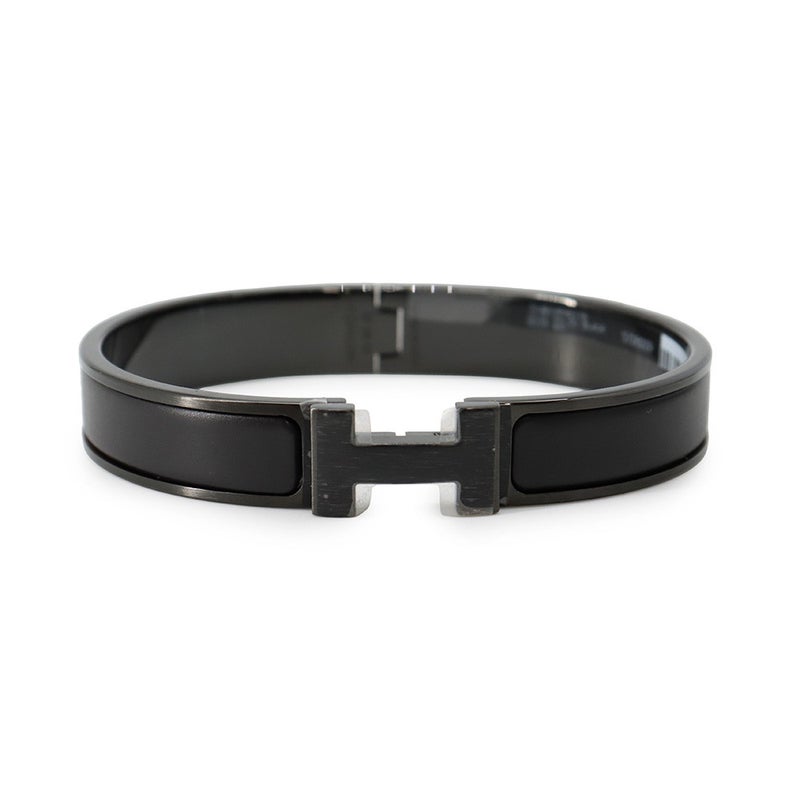 エルメス ブレスレット クリックHH ブラック/ブラック金具 HERMES バングル アクセサリー 黒