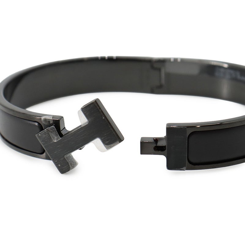 エルメス ブレスレット クリックHH ブラック/ブラック金具 HERMES バングル アクセサリー 黒