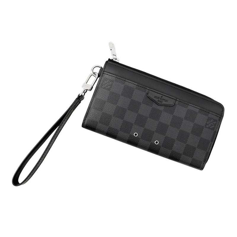 ルイヴィトン 長財布 ダミエ・グラフィット ジッピー・ドラゴンヌ N60379 LOUIS VUITTON メンズ ブラック 黒