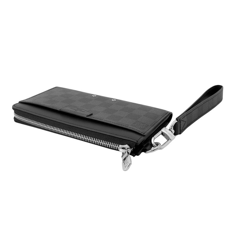 ルイヴィトン 長財布 ダミエ・グラフィット ジッピー・ドラゴンヌ N60379 LOUIS VUITTON メンズ ブラック 黒