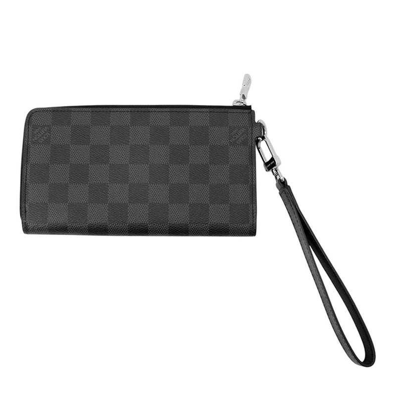 ルイヴィトン 長財布 ダミエ・グラフィット ジッピー・ドラゴンヌ N60379 LOUIS VUITTON メンズ ブラック 黒