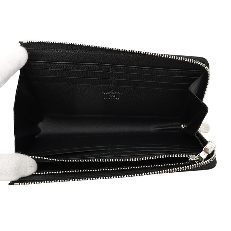 ルイヴィトン 長財布 ダミエ・グラフィット ジッピー・ドラゴンヌ N60379 LOUIS VUITTON メンズ ブラック 黒