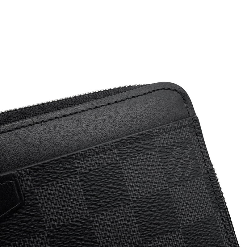 ルイヴィトン 長財布 ダミエ・グラフィット ジッピー・ドラゴンヌ N60379 LOUIS VUITTON メンズ ブラック 黒
