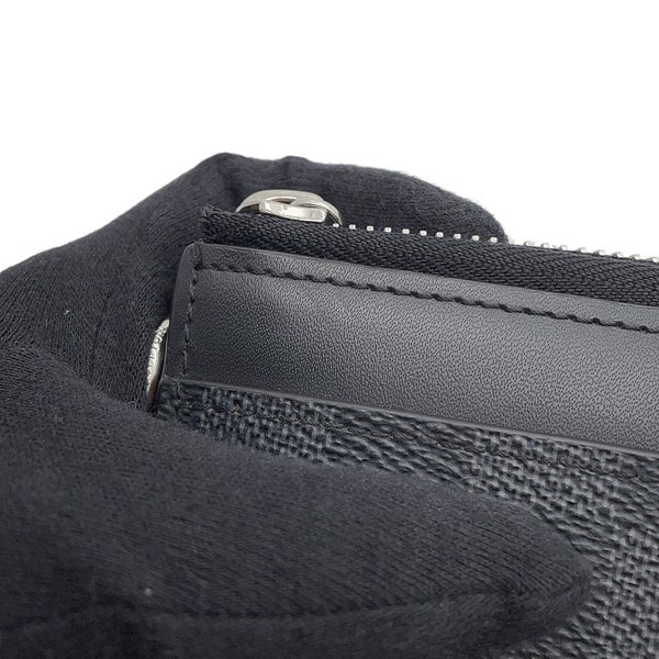 ルイヴィトン 長財布 ダミエ・グラフィット ジッピー・ドラゴンヌ N60379 LOUIS VUITTON メンズ ブラック 黒