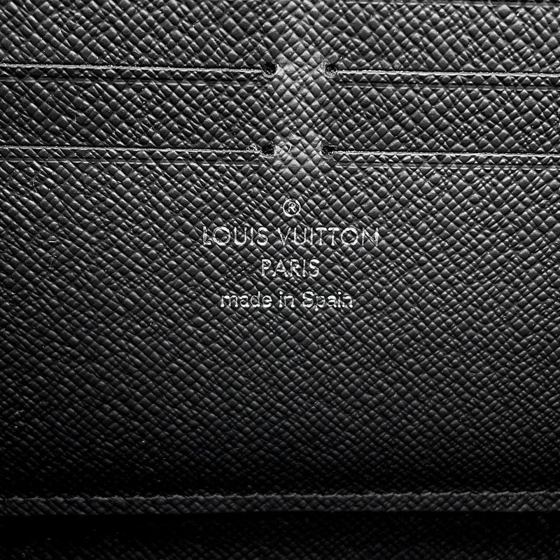 ルイヴィトン 長財布 ダミエ・グラフィット ジッピー・ドラゴンヌ N60379 LOUIS VUITTON メンズ ブラック 黒