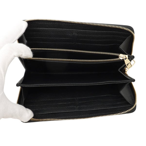 ルイヴィトン 長財布 モノグラム・アンプラント ジッピー・ウォレット M61864 LOUIS VUITTON ブラック 黒