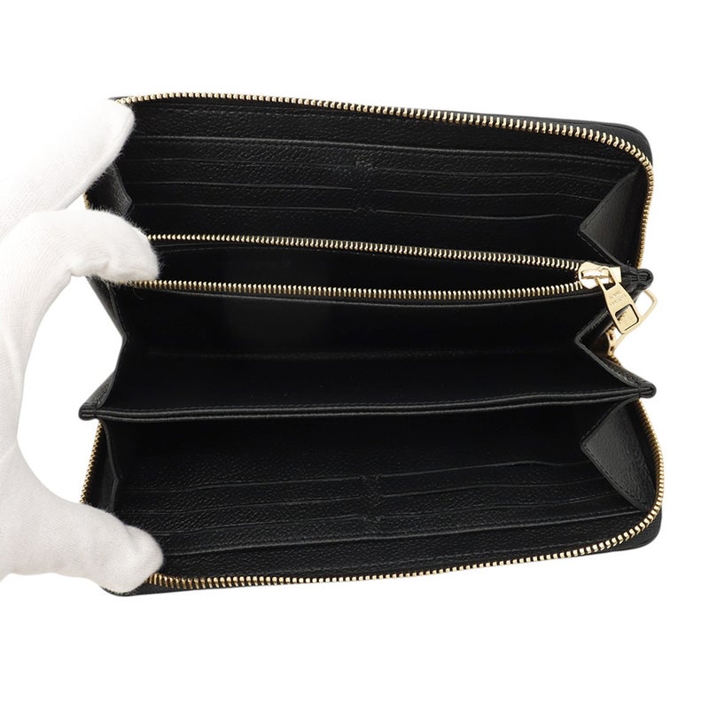 ルイヴィトン 長財布 モノグラム・アンプラント ジッピー・ウォレット M61864 LOUIS VUITTON ブラック 黒