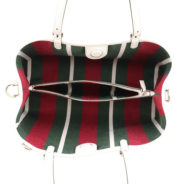 グッチ トートバッグ GGエンブレム ミディアム トート PVC レザー 815214 GUCCI 2way 白
