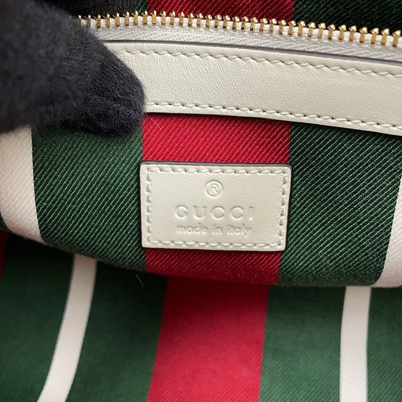 グッチ トートバッグ GGエンブレム ミディアム トート PVC レザー 815214 GUCCI 2way 白