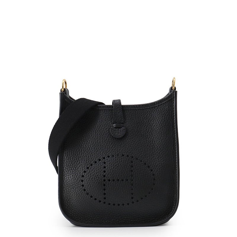 エルメス ショルダーバッグ エブリンTPM 85cm アマゾン ブラック/ゴールド金具 トリヨンレクマンス W刻印 HERMES Evelyne