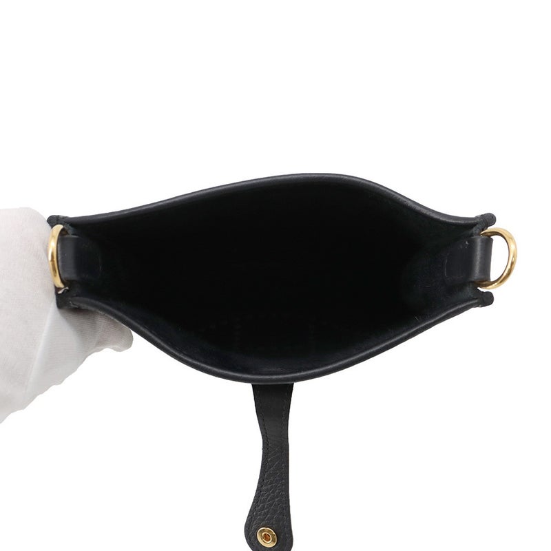 エルメス ショルダーバッグ エブリンTPM 85cm アマゾン ブラック/ゴールド金具 トリヨンレクマンス W刻印 HERMES Evelyne