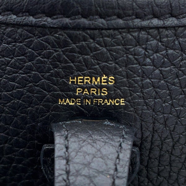 エルメス ショルダーバッグ エブリンTPM 85cm アマゾン ブラック/ゴールド金具 トリヨンレクマンス W刻印 HERMES Evelyne
