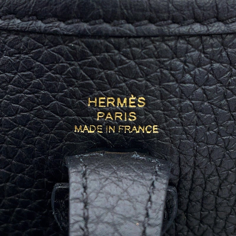 エルメス ショルダーバッグ エブリンTPM 85cm アマゾン ブラック/ゴールド金具 トリヨンレクマンス W刻印 HERMES Evelyne