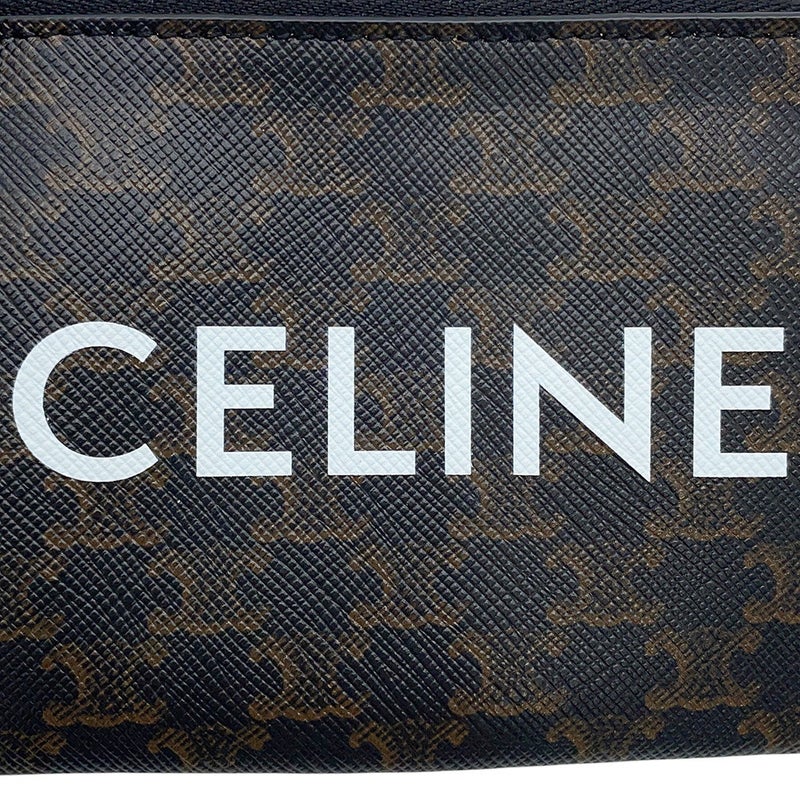 セリーヌ コインケース トリオンフ ロゴ キーリング付き PVC 10C662CA2 CELINE 小銭入れ カードケース