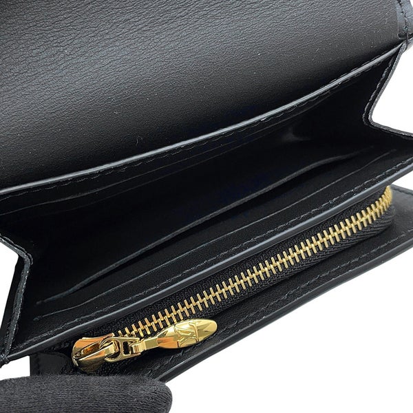 ルイヴィトン 三つ折り財布 トリヨンレザー ポルトフォイユ・カプシーヌ タイニー M12149 ブラック 黒