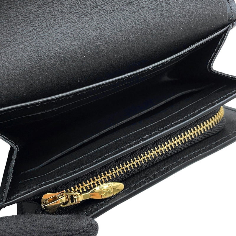 ルイヴィトン 三つ折り財布 トリヨンレザー ポルトフォイユ・カプシーヌ タイニー M12149 ブラック 黒