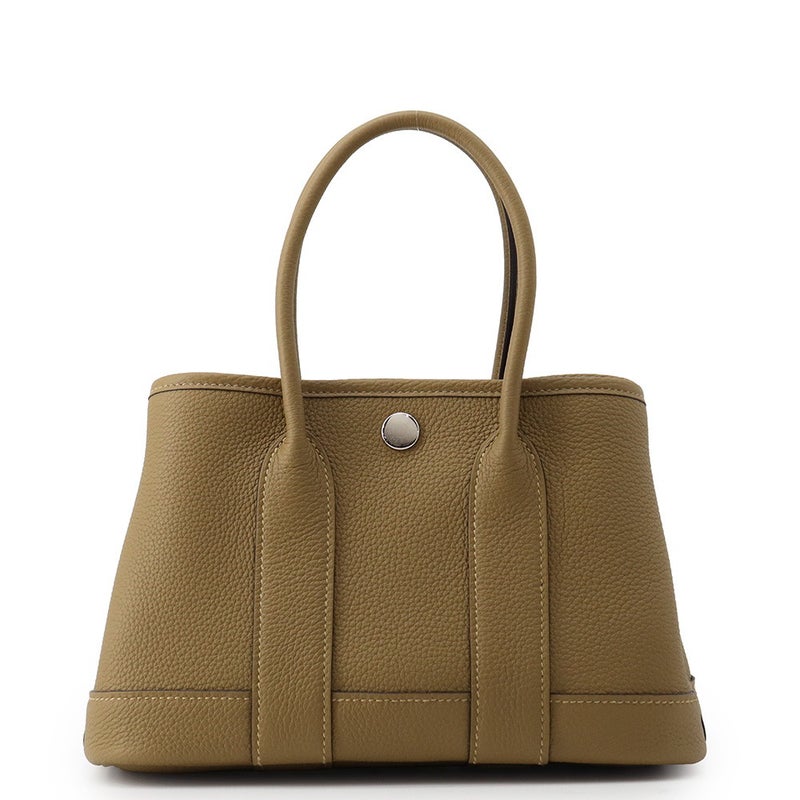 エルメス トートバッグ ネオ・ガーデン 23 ガーデンパーティ デュンヌ/シルバー金具 トゴ G刻印 HERMES