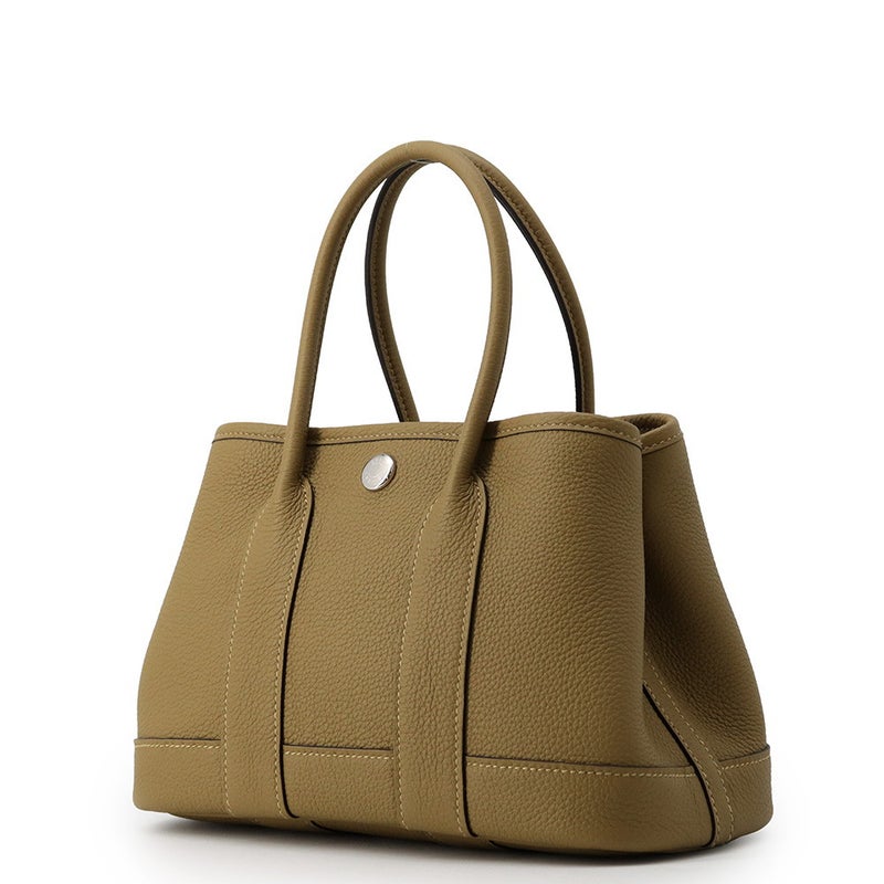 エルメス トートバッグ ネオ・ガーデン 23 ガーデンパーティ デュンヌ/シルバー金具 トゴ G刻印 HERMES