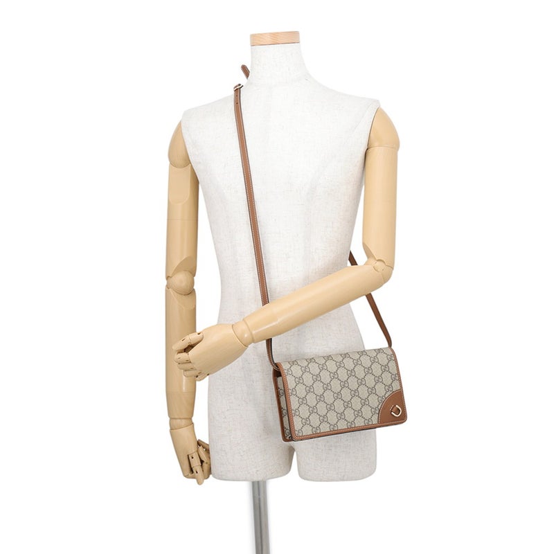 グッチ ショルダーウォレット GGエンブレム GGスプリーム レザー 820688 GUCCI バッグ