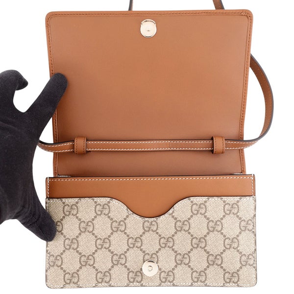 グッチ ショルダーウォレット GGエンブレム GGスプリーム レザー 820688 GUCCI バッグ