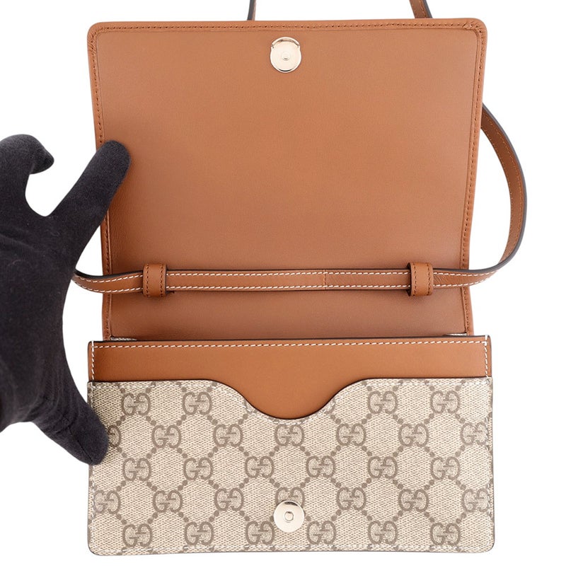 グッチ ショルダーウォレット GGエンブレム GGスプリーム レザー 820688 GUCCI バッグ