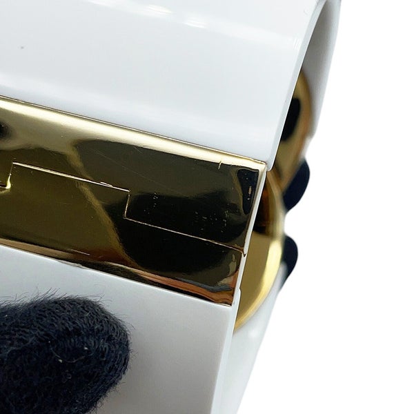 グッチ ブレスレット インターロッキング バングル レジン メタル サイズS 839250 GUCCI アクセサリー 白