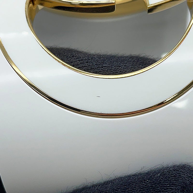 グッチ ブレスレット インターロッキング バングル レジン メタル サイズS 839250 GUCCI アクセサリー 白