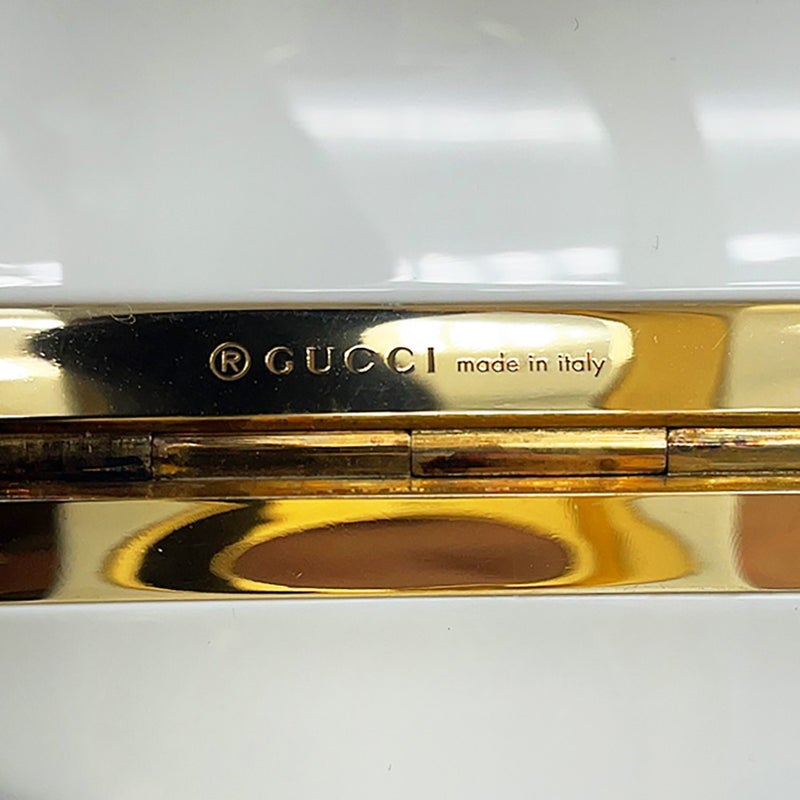 グッチ ブレスレット インターロッキング バングル レジン メタル サイズS 839250 GUCCI アクセサリー 白