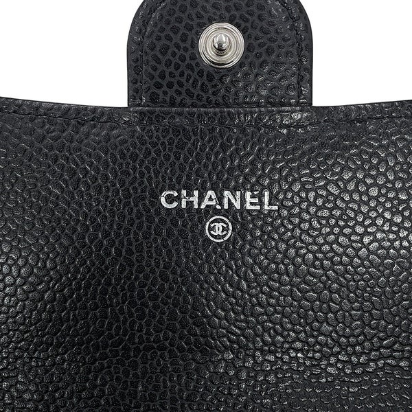 シャネル 長財布 クラシック ロング フラップ ウォレット マトラッセ ココマーク キャビアスキン AP0241 CHANEL 黒