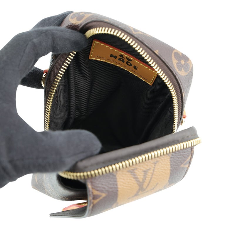 ルイヴィトン ショルダーバッグ モノグラム・ストライプ ダブル フォン ポーチ LV MADE NIGO M81005