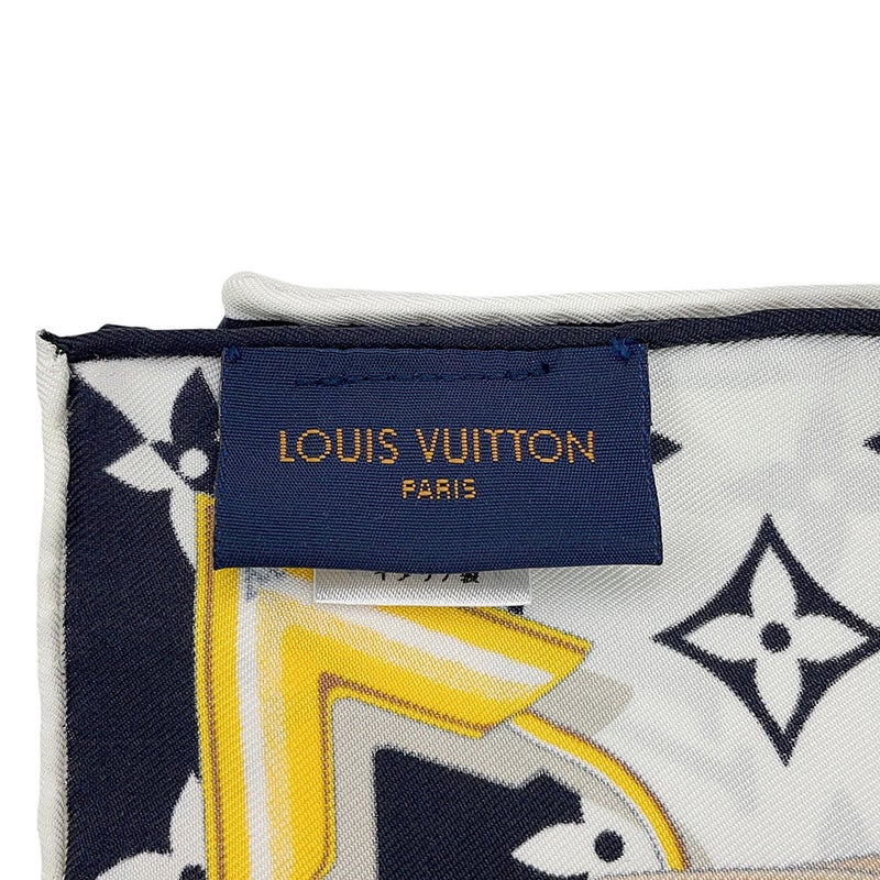 ルイヴィトン スカーフ カレ・モノグラム コンフィデンシャル シルク M78667 LOUIS VUITTON 黒 ブラック