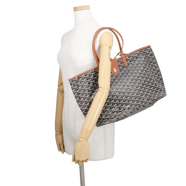 ゴヤール トートバッグ サンルイPM クリップ付き PVC/レザー STLCROPMLTY01CL03P GOYARD ポーチ付き 黒