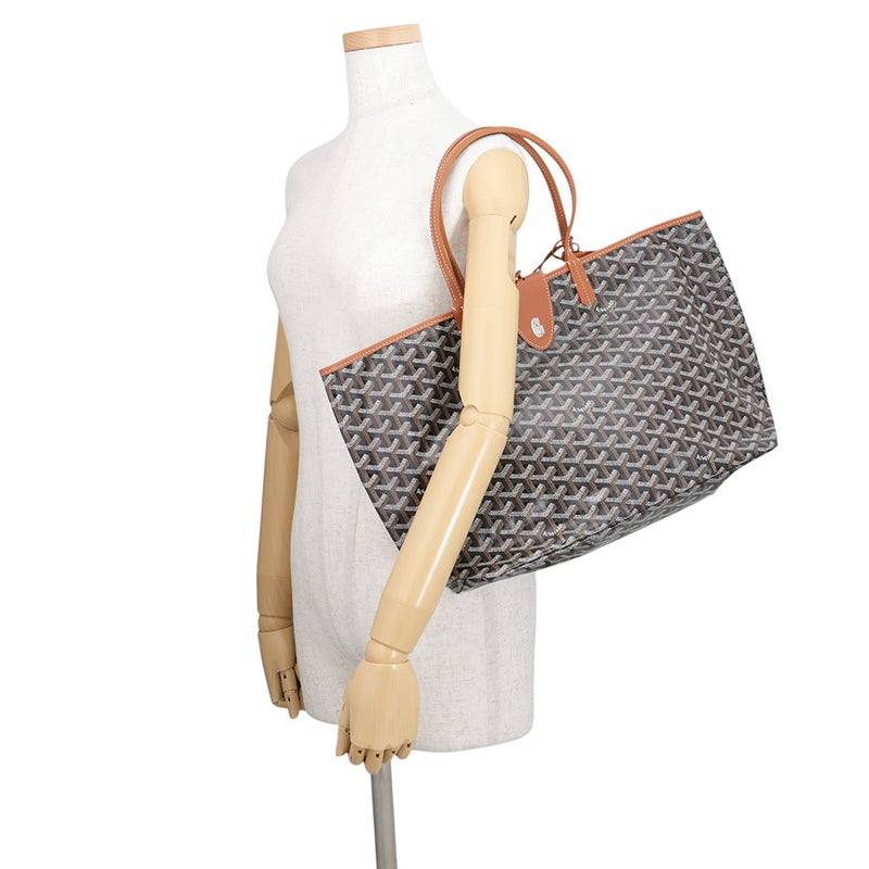 ゴヤール トートバッグ サンルイPM クリップ付き PVC/レザー STLCROPMLTY01CL03P GOYARD ポーチ付き 黒
