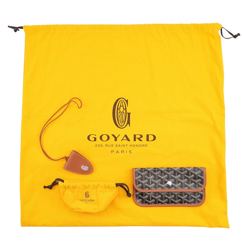 ゴヤール トートバッグ サンルイPM クリップ付き PVC/レザー STLCROPMLTY01CL03P GOYARD ポーチ付き 黒