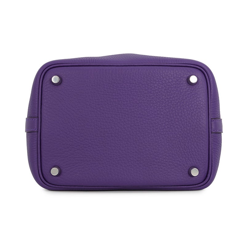 エルメス ハンドバッグ ピコタンロックPM パープル/シルバー金具 トリヨンクレマンス G刻印 HERMES トートバッグ