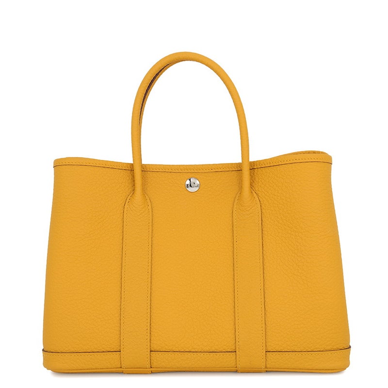 エルメス トートバッグ ガーデンパーティTPM ジョーヌアンブル/シルバー金具 カントリー D刻印 HERMES Garden Party
