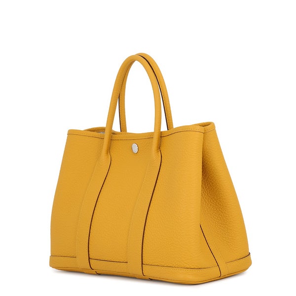 エルメス トートバッグ ガーデンパーティTPM ジョーヌアンブル/シルバー金具 カントリー D刻印 HERMES Garden Party