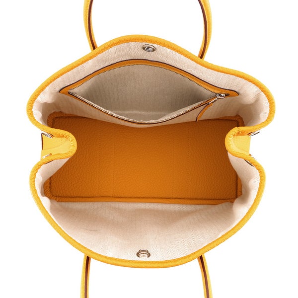 エルメス トートバッグ ガーデンパーティTPM ジョーヌアンブル/シルバー金具 カントリー D刻印 HERMES Garden Party