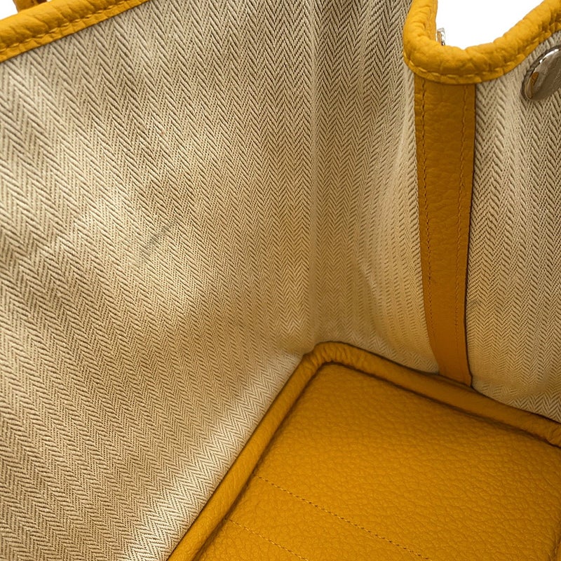 エルメス トートバッグ ガーデンパーティTPM ジョーヌアンブル/シルバー金具 カントリー D刻印 HERMES Garden Party