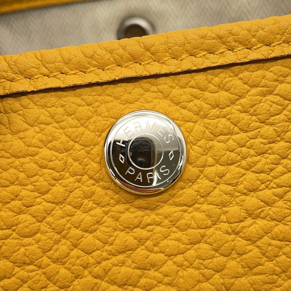 エルメス トートバッグ ガーデンパーティTPM ジョーヌアンブル/シルバー金具 カントリー D刻印 HERMES Garden Party