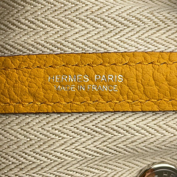 エルメス トートバッグ ガーデンパーティTPM ジョーヌアンブル/シルバー金具 カントリー D刻印 HERMES Garden Party