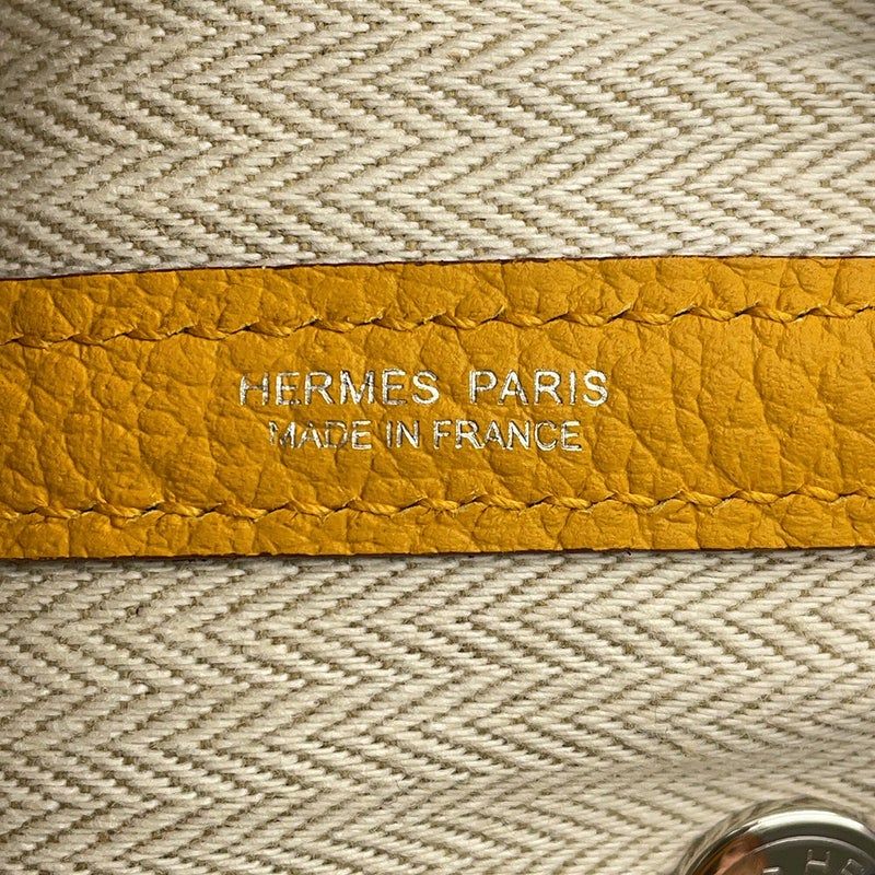 エルメス トートバッグ ガーデンパーティTPM ジョーヌアンブル/シルバー金具 カントリー D刻印 HERMES Garden Party