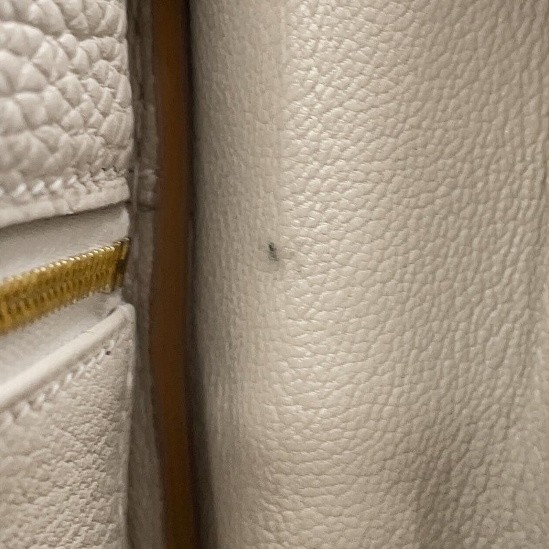 エルメス ハンドバッグ ケリー28 内縫い クレ/ゴールド金具 トリヨンクレマンス A刻印 HERMES Kelly 2wayバッグ