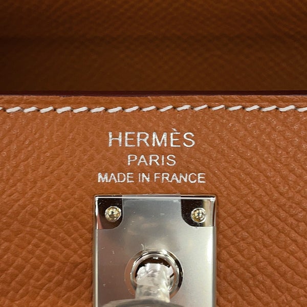 エルメス ハンドバッグ ケリー25 外縫い ゴールド/シルバー金具 エプソン G刻印 HERMES Kelly 2wayバッグ