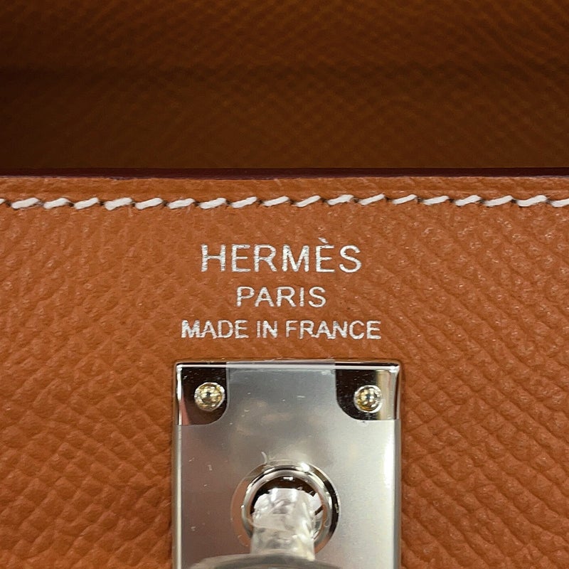 エルメス ハンドバッグ ケリー25 外縫い ゴールド/シルバー金具 エプソン G刻印 HERMES Kelly 2wayバッグ