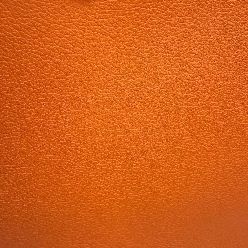 エルメス ハンドバッグ プリュム28 オレンジ/シルバー金具 エバーカラー X刻印